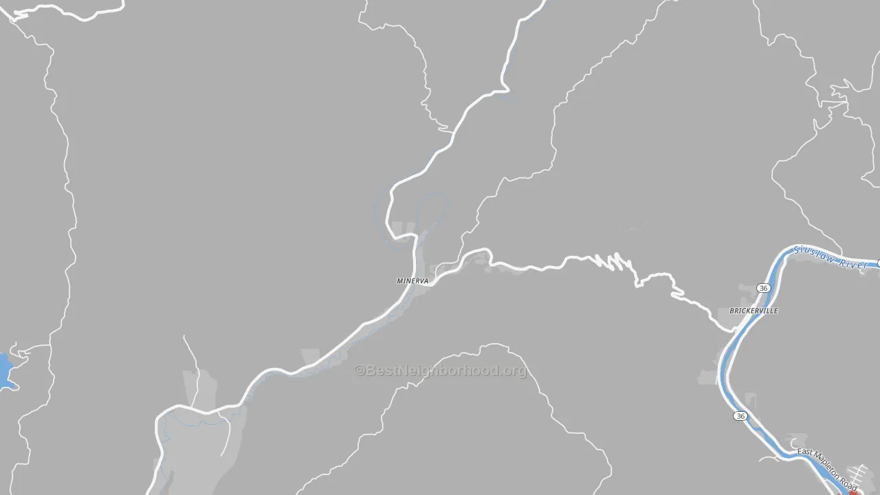 Transit Grade map of Minerva, OR