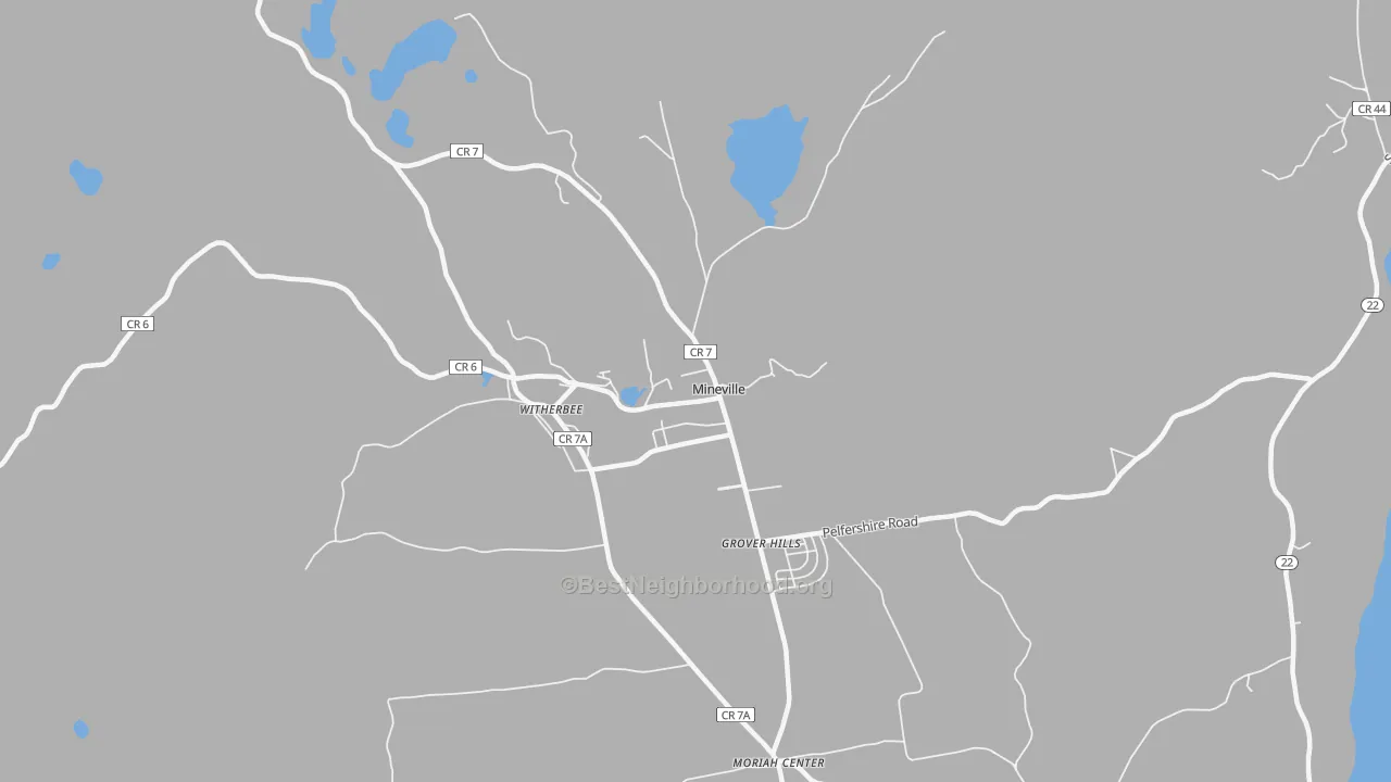 Transit Grade map of Mineville, NY