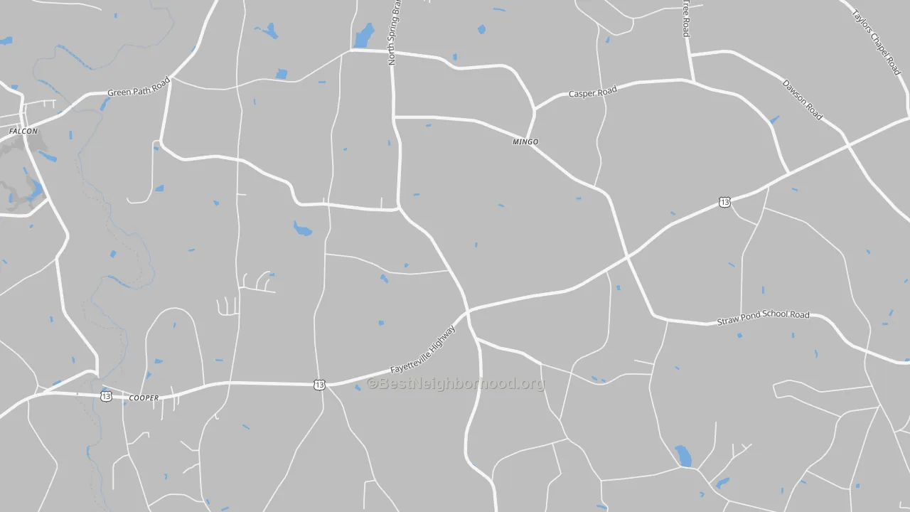 Transit Grade map of Mingo, NC