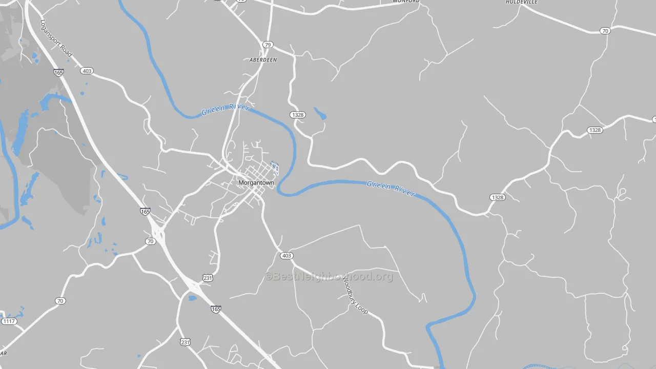 Transit Grade map of Mining City, KY