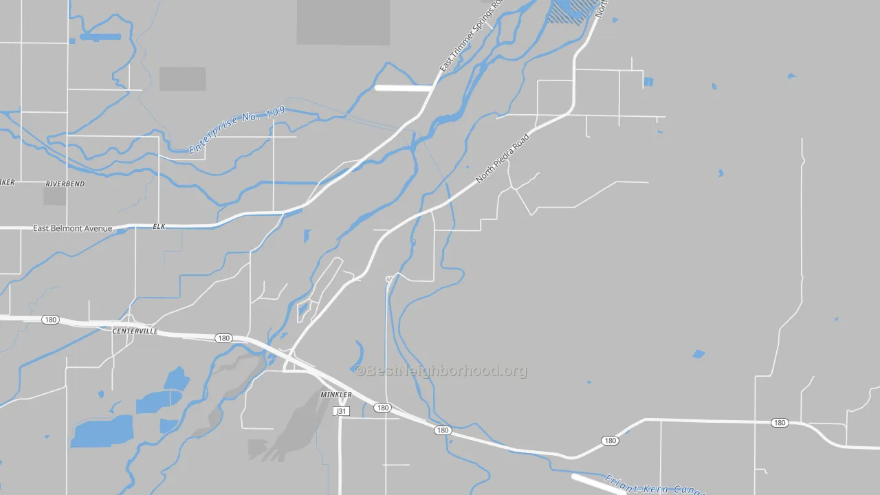 Transit Grade map of Minkler, CA
