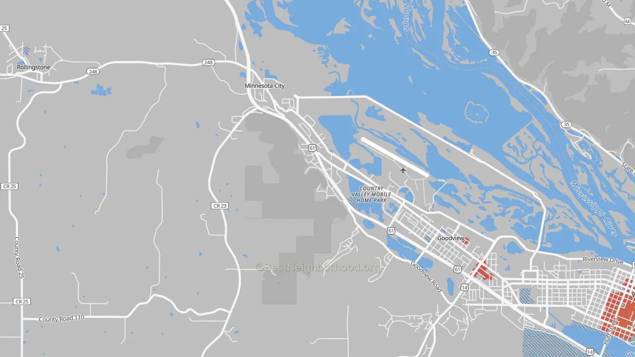 Transit Grade map of Minnesota City, MN
