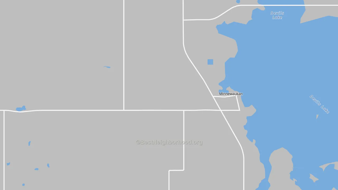 Transit Grade map of Minnewaukan, ND