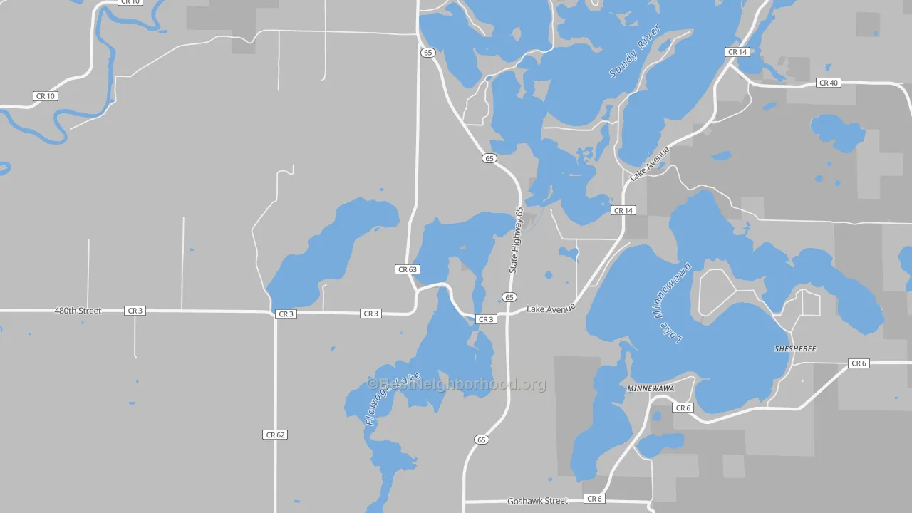 Transit Grade map of Minnewawa, MN