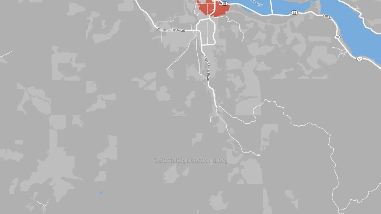 Transit Grade map of Minnow, OR