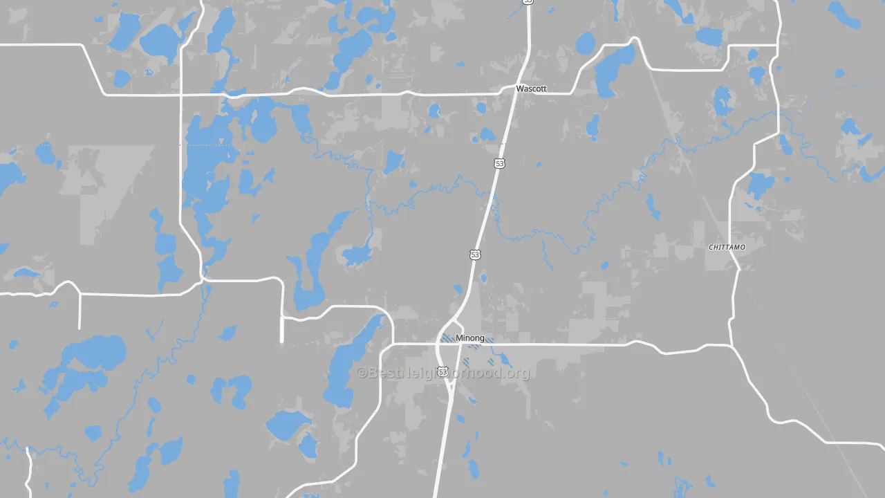 Transit Grade map of Minong, WI
