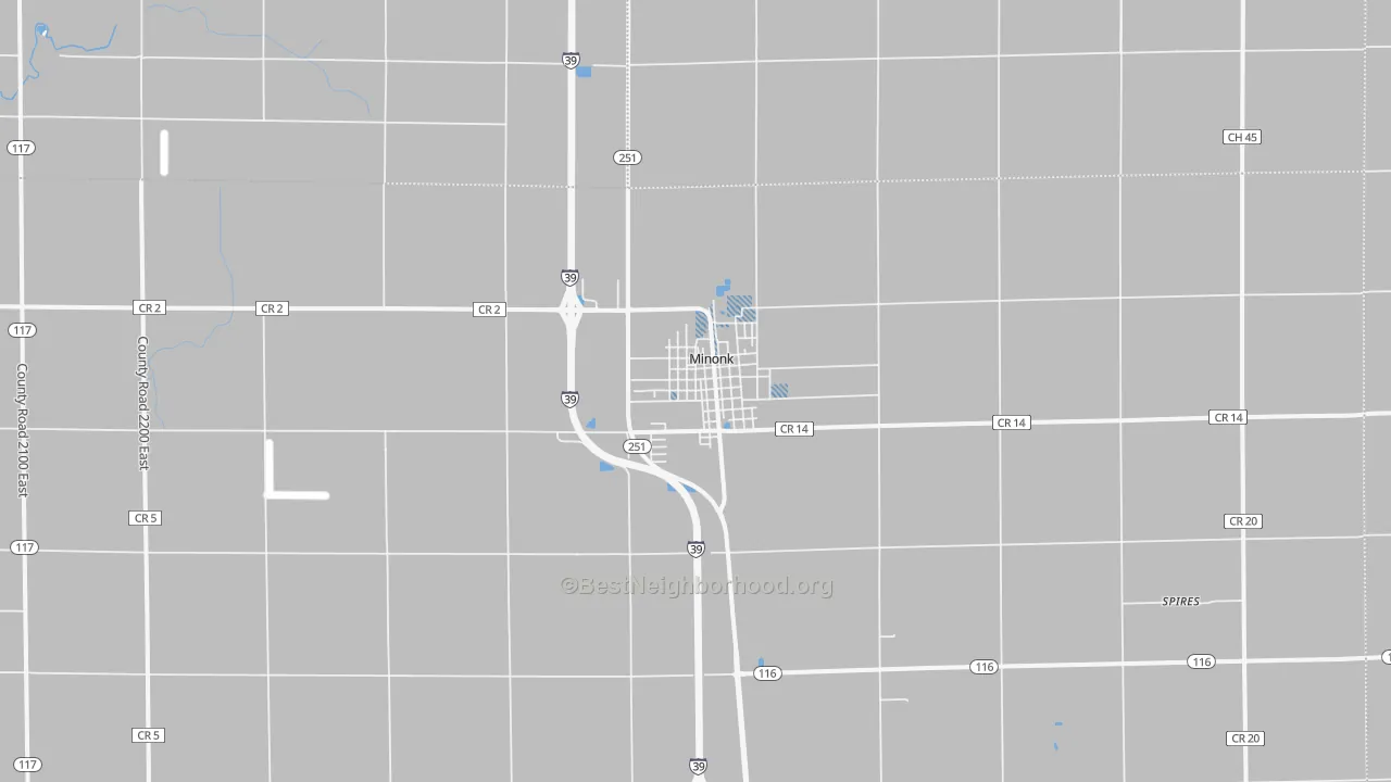 Transit Grade map of Minonk, IL