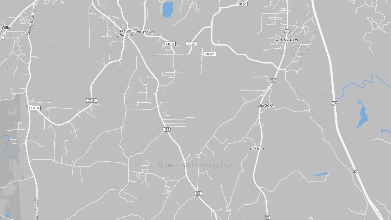 Transit Grade map of Minooka, AL