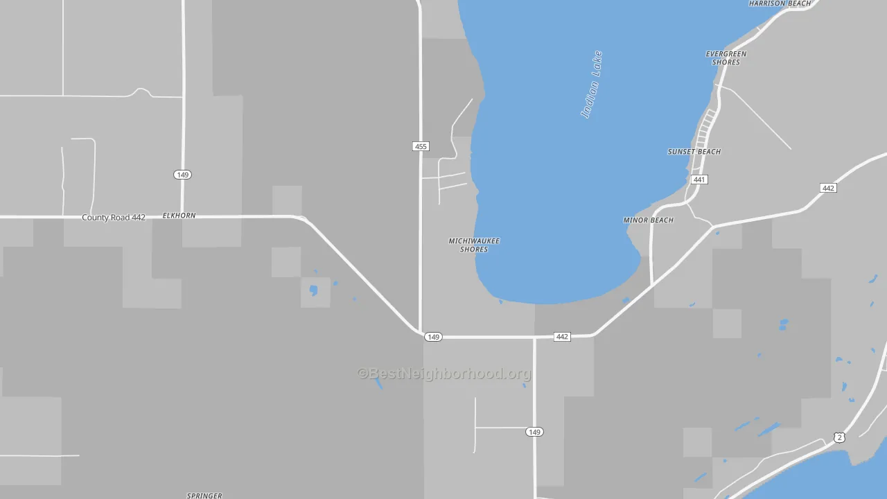 Transit Grade map of Minor Beach, MI