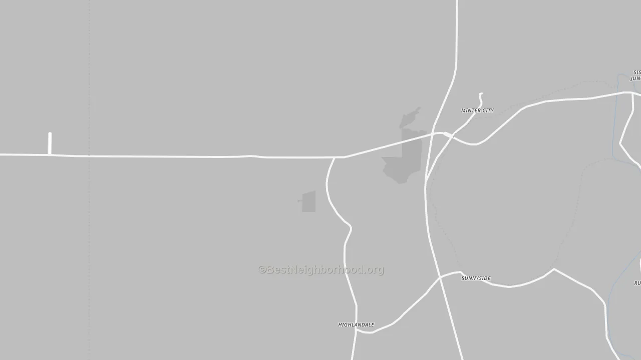 Transit Grade map of Minter City, MS
