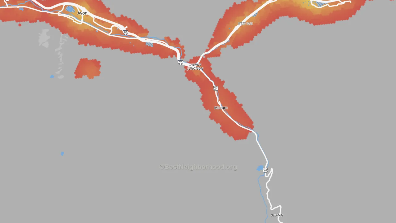 Transit Grade map of Minturn, CO