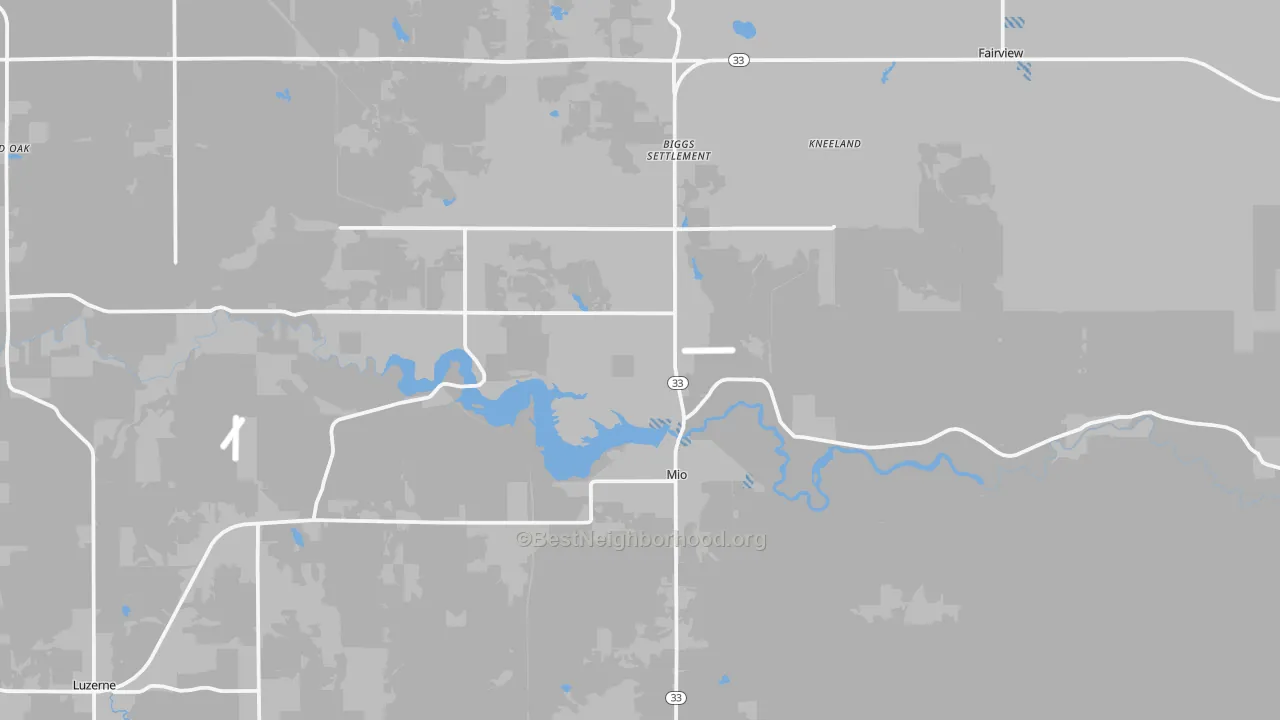 Transit Grade map of Mio, MI