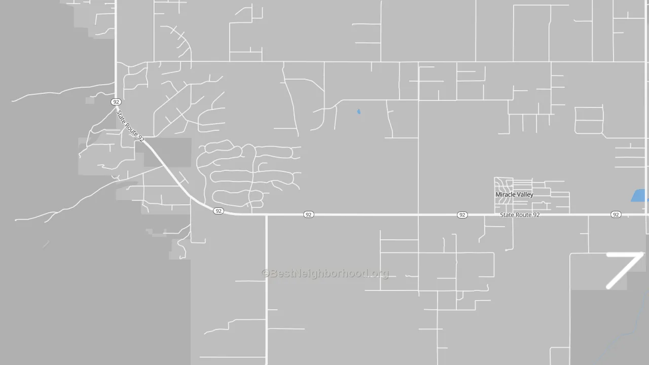 Transit Grade map of Miracle Valley, AZ