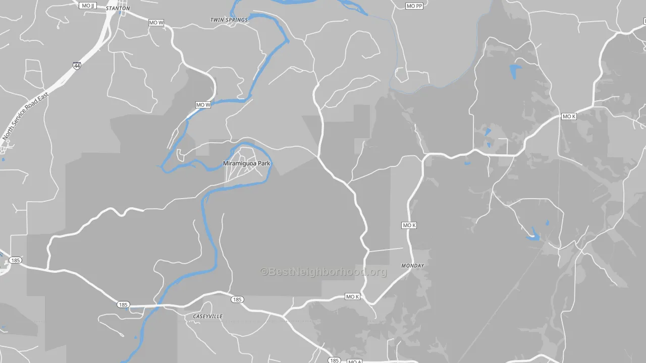 Transit Grade map of Miramiguoa Park, MO