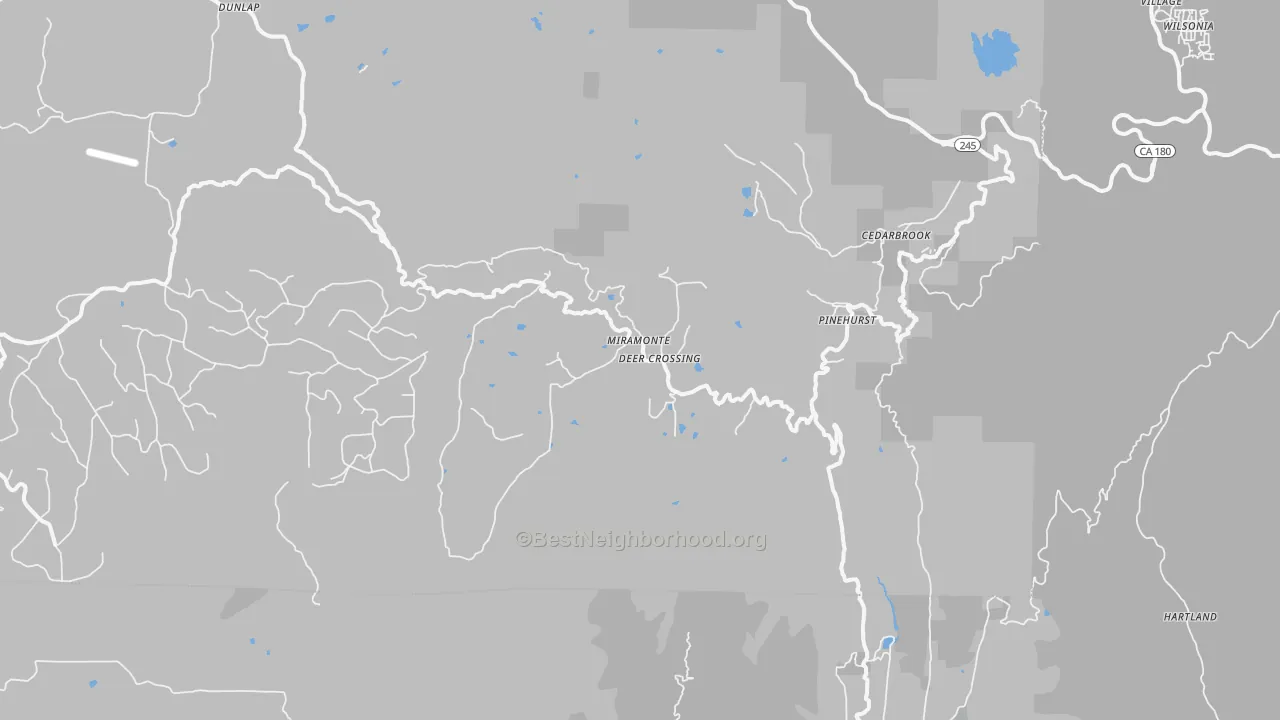 Transit Grade map of Miramonte, CA