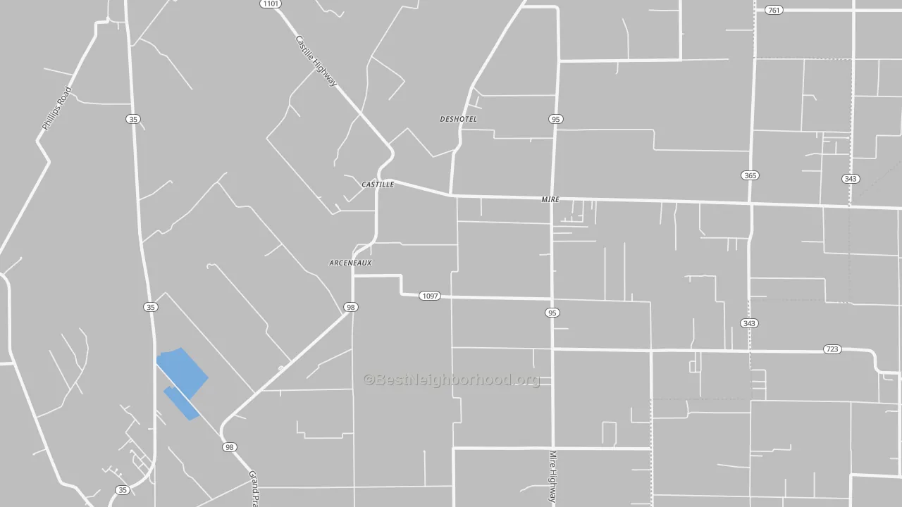 Transit Grade map of Mire, LA