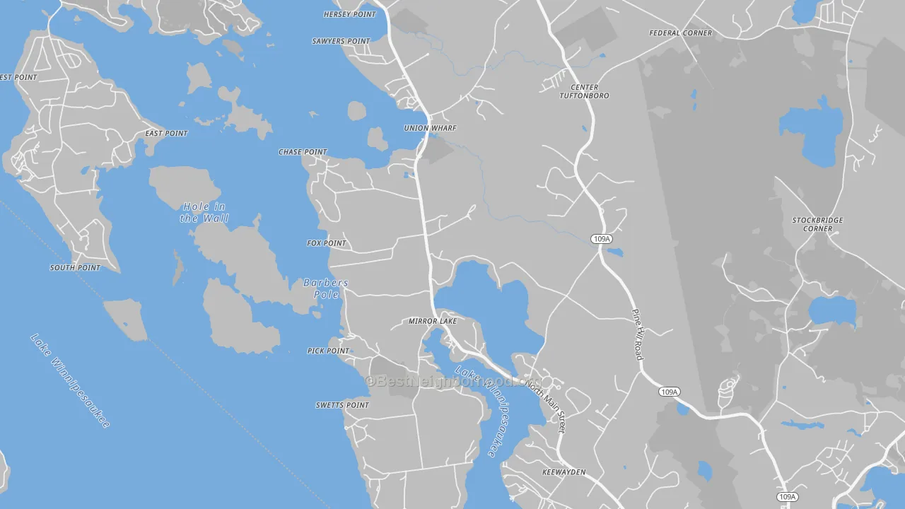 Transit Grade map of Mirror Lake, NH