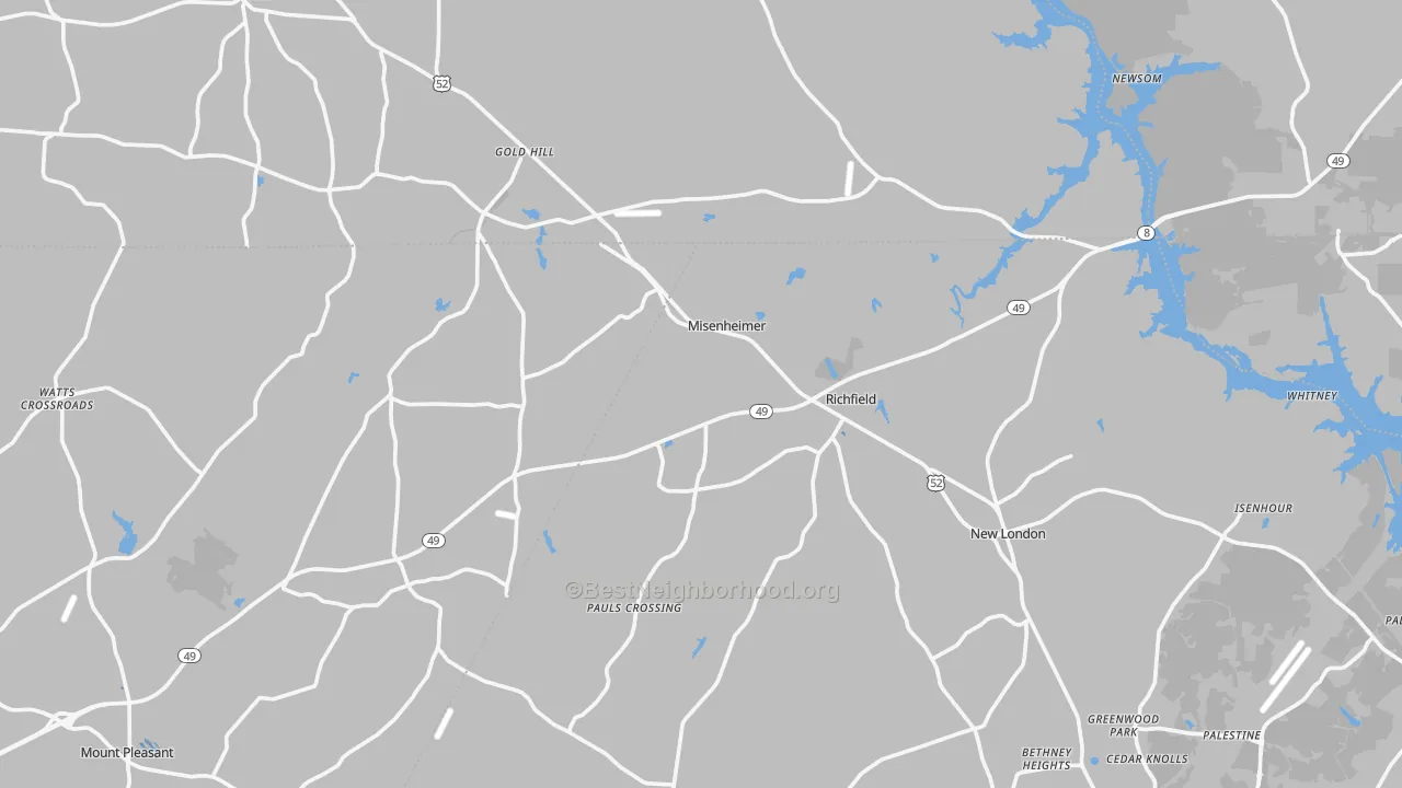Transit Grade map of Misenheimer, NC