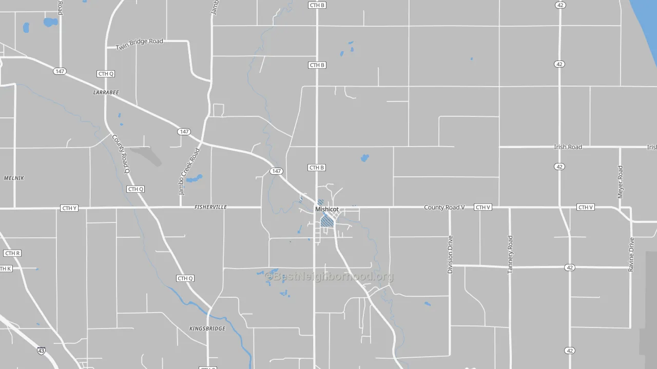 Transit Grade map of Mishicot, WI