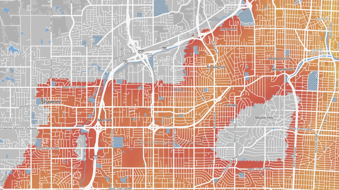 Transit Grade map of Mission, KS