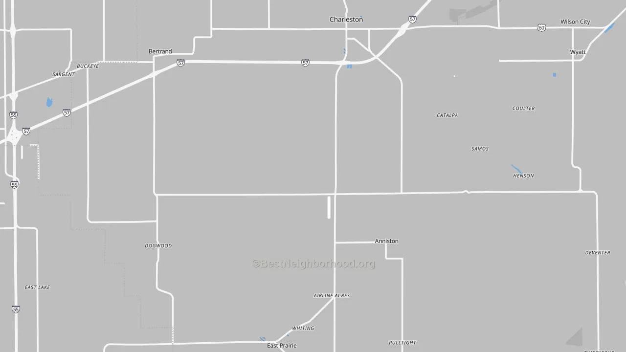 Transit Grade map of Mississippi County, MO