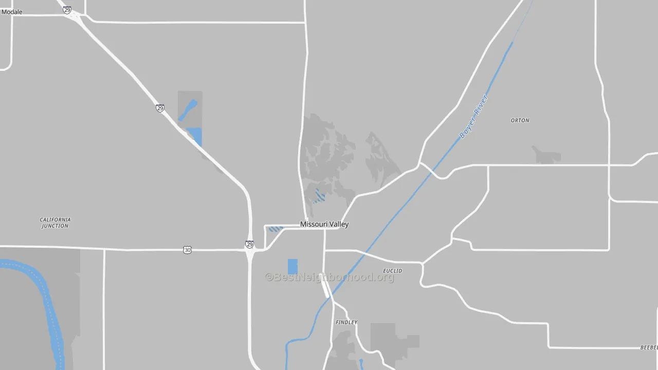 Transit Grade map of Missouri Valley, IA