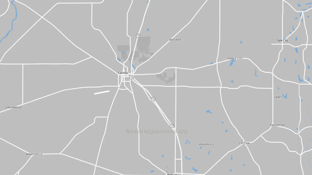 Transit Grade map of Mitchell County, GA