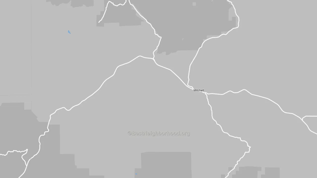 Transit Grade map of Mitchell, OR