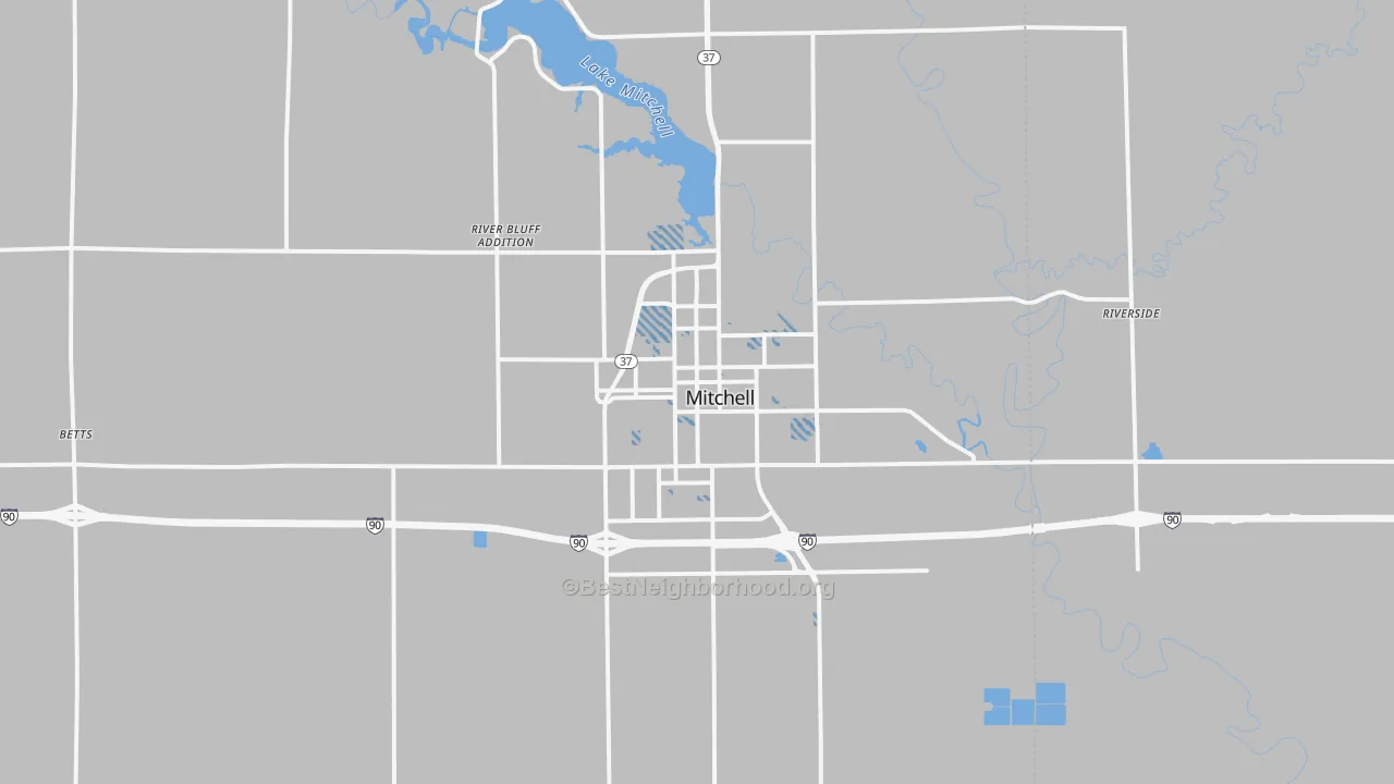Transit Grade map of Mitchell, SD