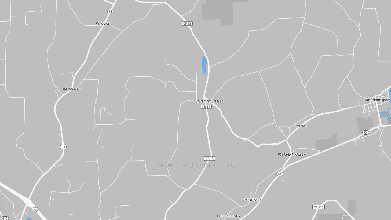 Transit Grade map of Mitchellsville, NY