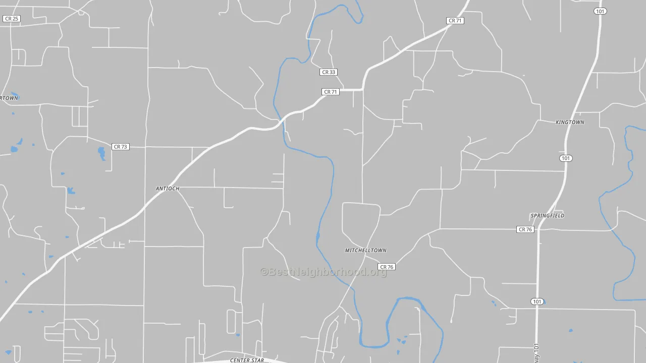 Transit Grade map of Mitchelltown, AL