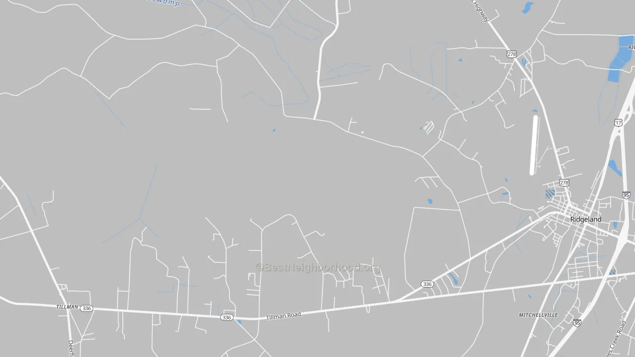 Transit Grade map of Mitchellville, SC