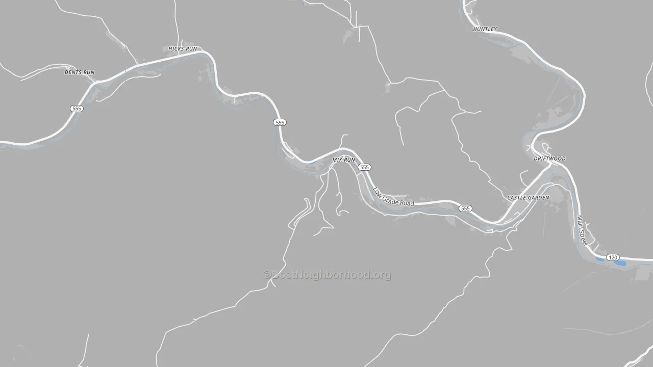 Transit Grade map of Mix Run, PA