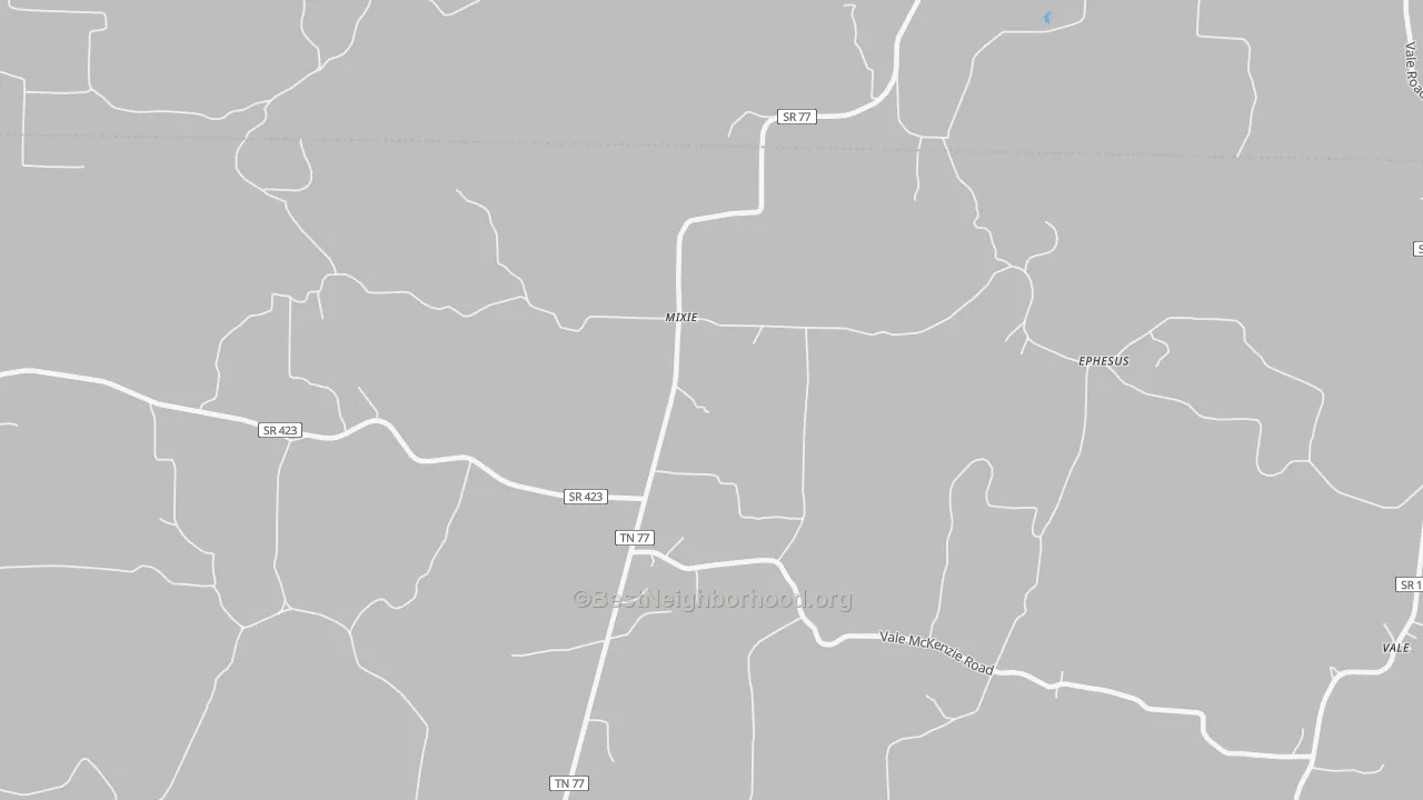 Transit Grade map of Mixie, TN