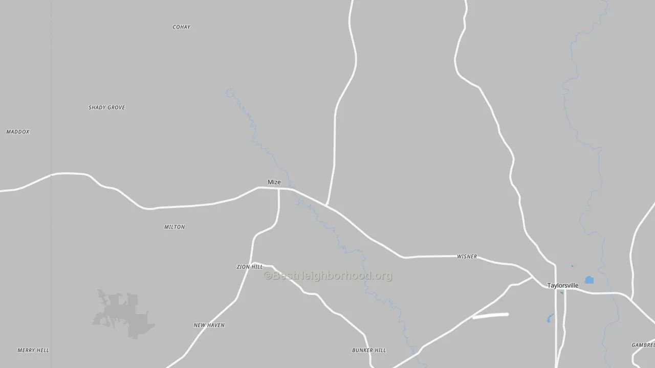 Transit Grade map of Mize, MS