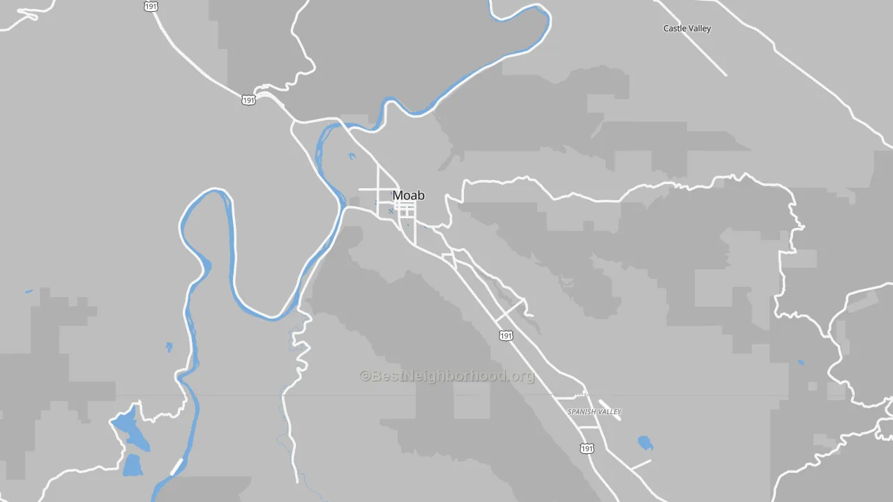 Transit Grade map of Moab, UT