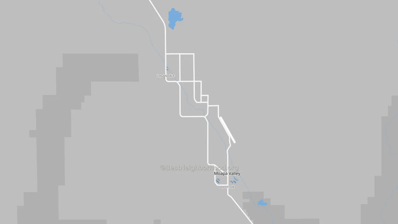Transit Grade map of Moapa Valley, NV