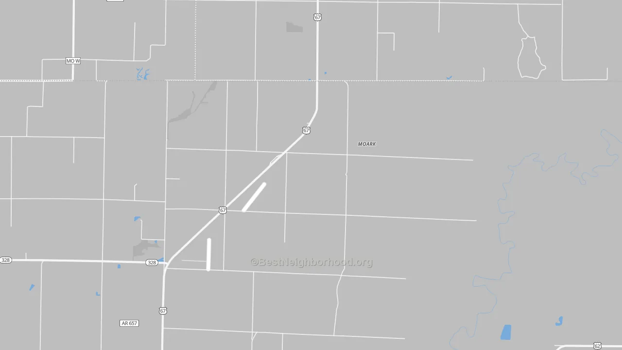 Transit Grade map of Moark, AR