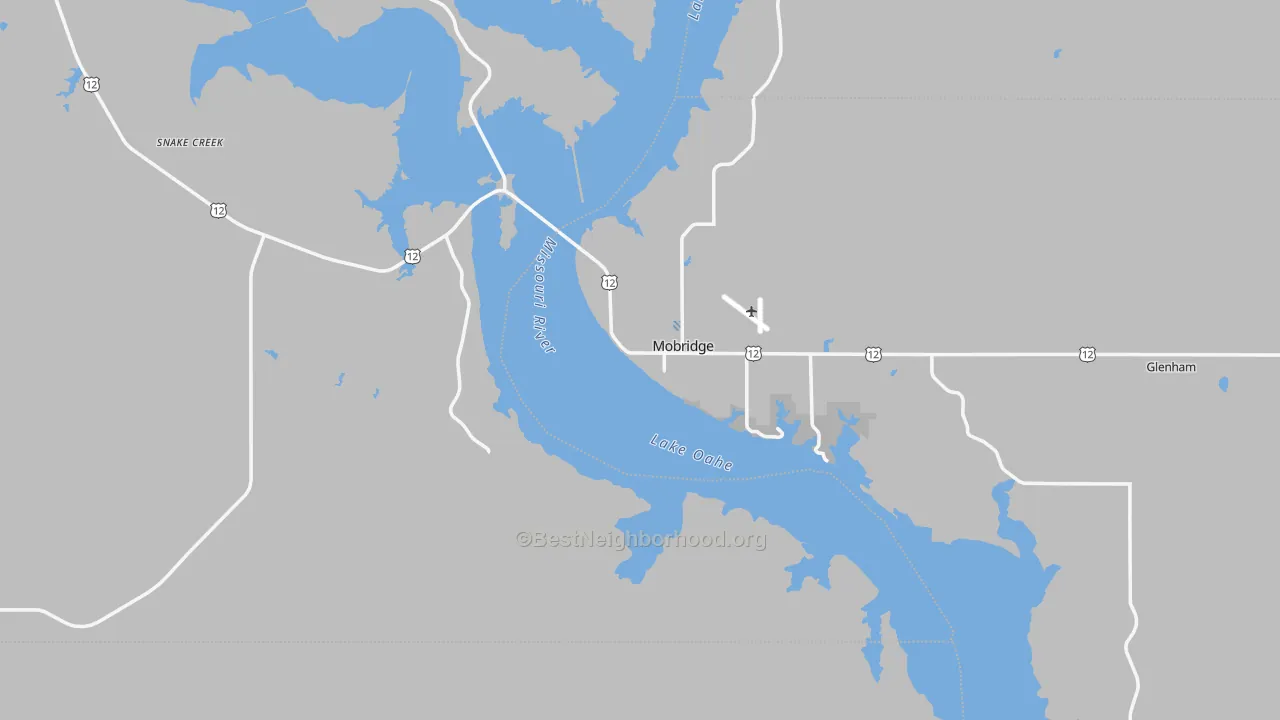 Transit Grade map of Mobridge, SD