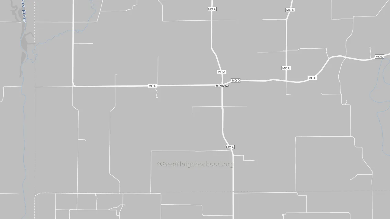 Transit Grade map of Modena, MO