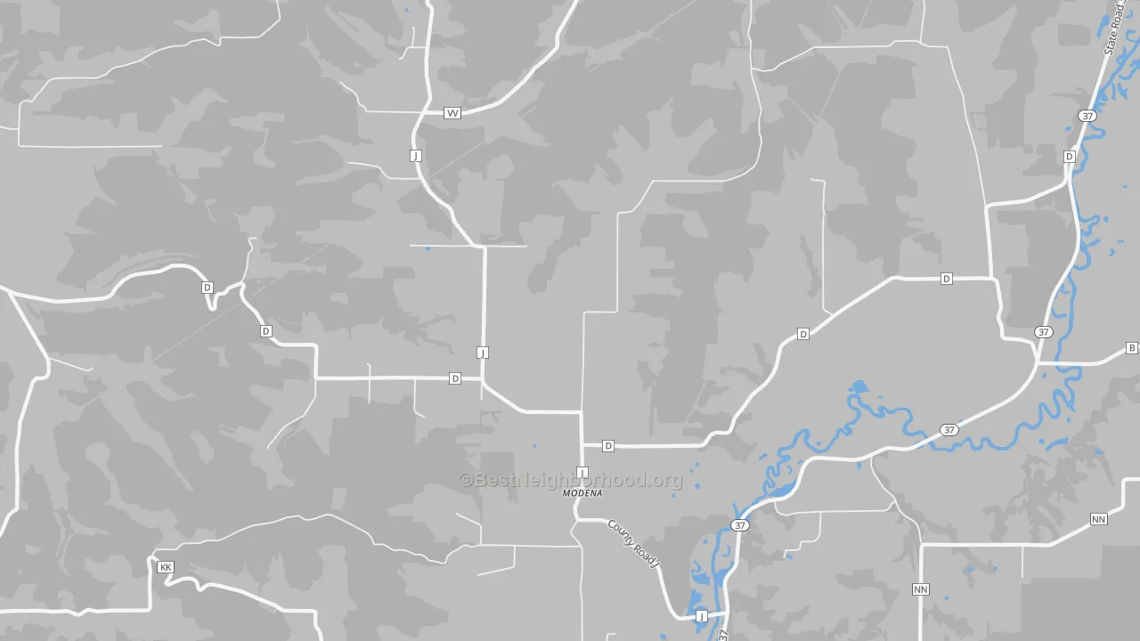 Transit Grade map of Modena, WI