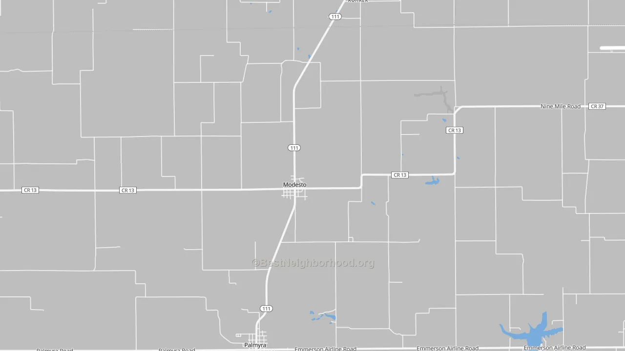 Transit Grade map of Modesto, IL