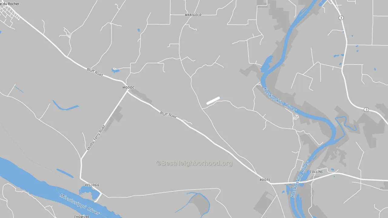 Transit Grade map of Modoc, IL