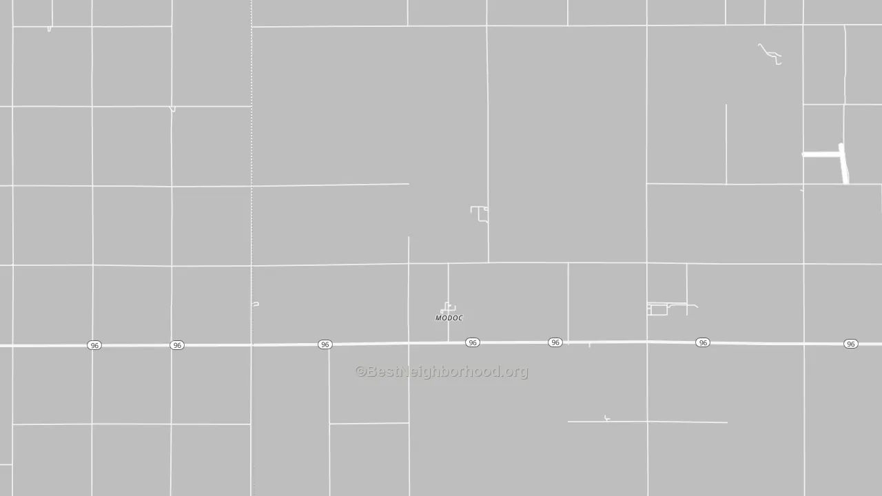 Transit Grade map of Modoc, KS