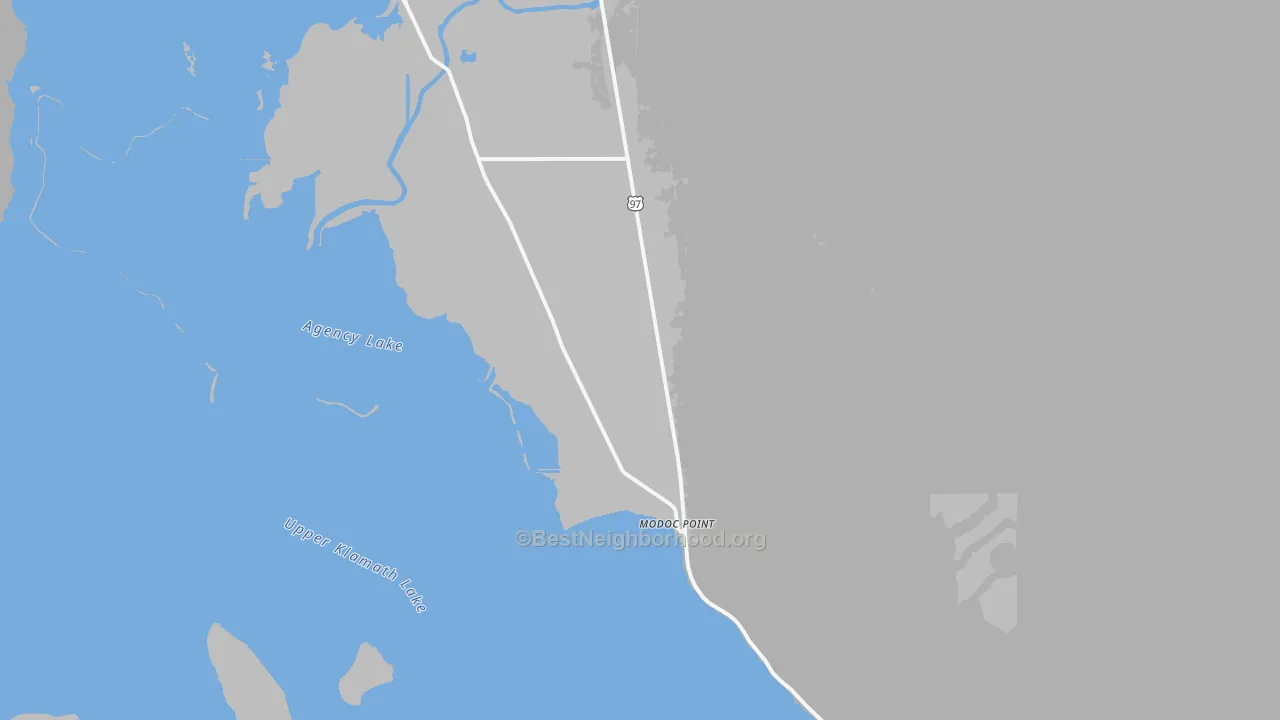 Transit Grade map of Modoc Point, OR
