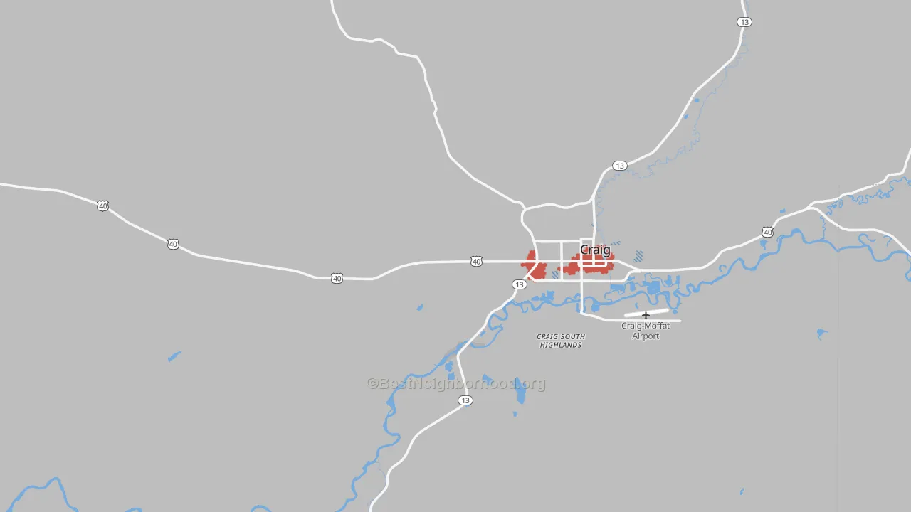 Transit Grade map of Moffat County, CO