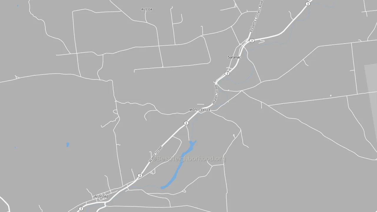 Transit Grade map of Moffitsville, NY