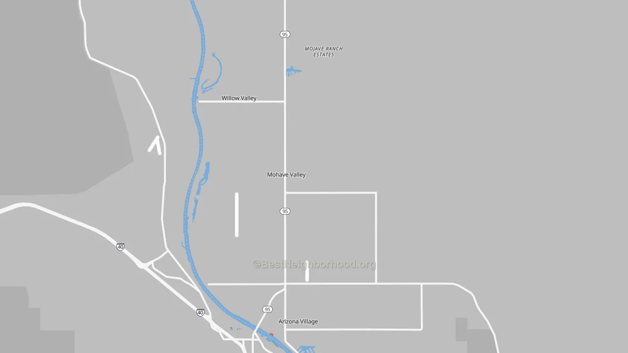 Transit Grade map of Mohave Valley, AZ