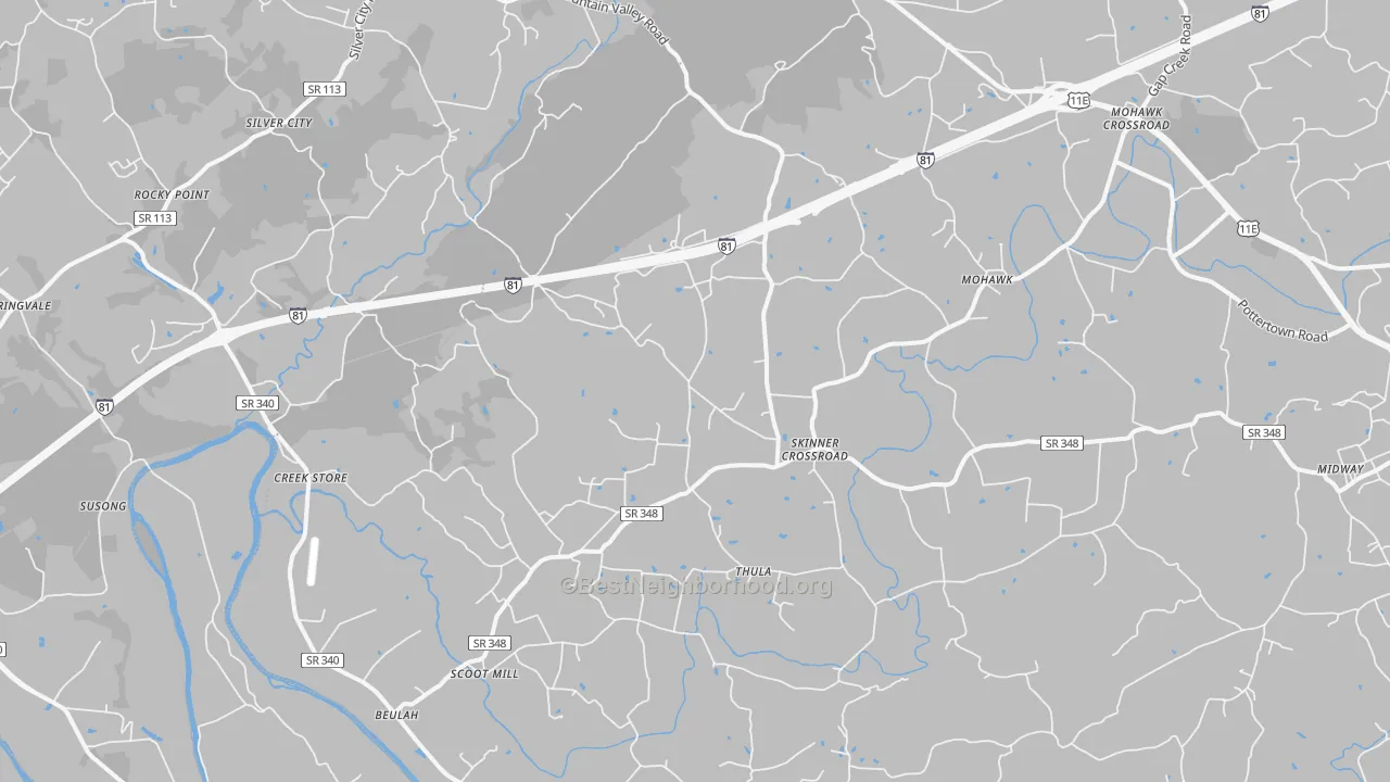 Transit Grade map of Mohawk, TN