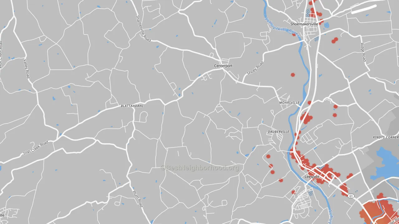 Transit Grade map of Mohrsville, PA